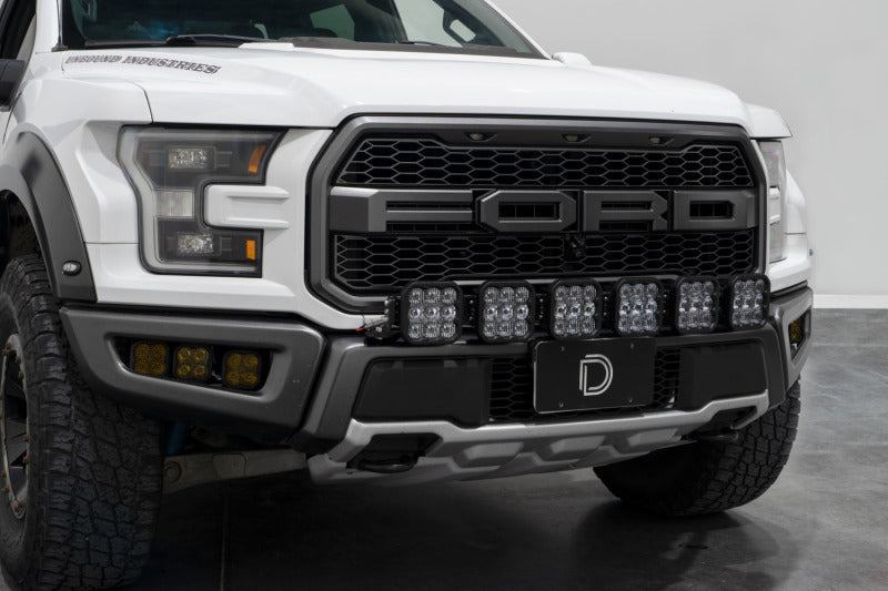 Diode Dynamics 17-20 Ford Raptor SS5 Grille CrossLink Lightbar Kit - Sport Yellow Combo - DD7336