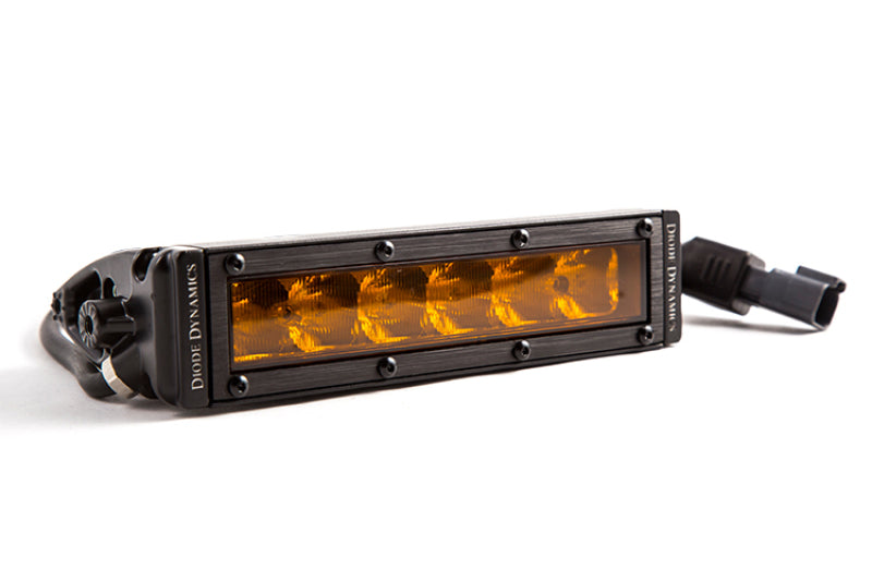 Diode Dynamics 6 In LED Light Bar Single Row Straight SS6 - Amber Driving Light Bar (Single) - DD5036S