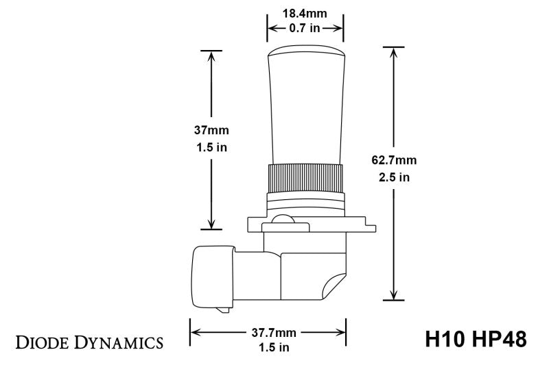 Diode Dynamics H10 HP48 LED - Cool - White (Pair) - DD0151P