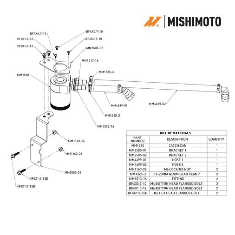 Mishimoto 2024+ Ford Mustang V8 Oil Catch Can - PCV Side - MMBCC-MUS8-24