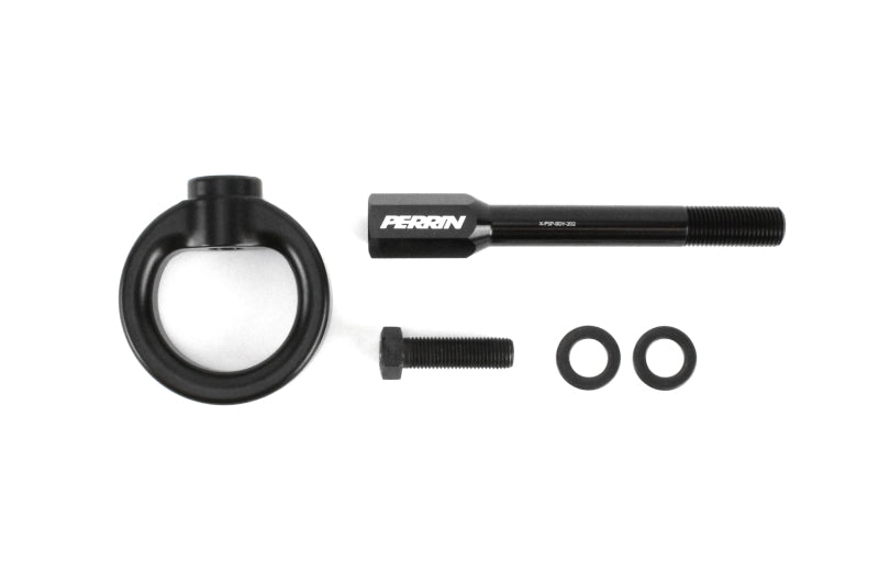 Perrin 02-07 Subaru WRX/STI Tow Hook Kit (Front) - Flat Black - PSP-BDY-230BK