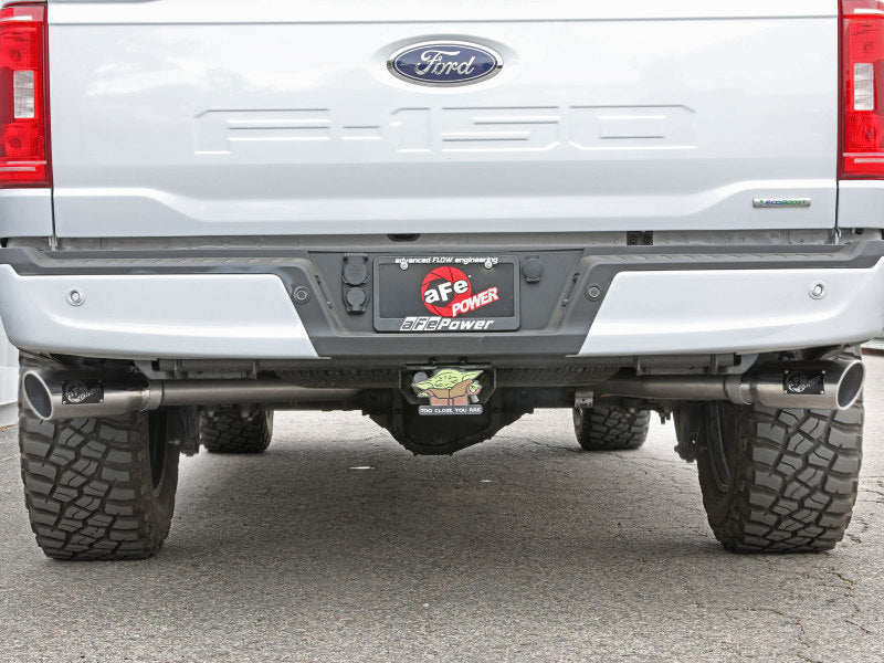 aFe Gemini XV 3in 304 SS Cat-Back Exhaust 2021 Ford F-150 V6 2.7L/3.5L (tt)/V8 5.0L w/ Polished Tips