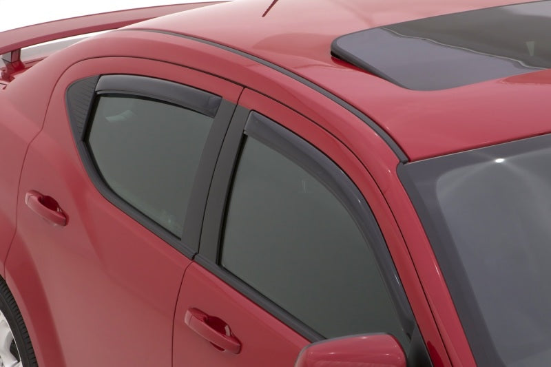 AVS 12-18 Ford Focus Ventvisor In-Channel Front &amp; Rear Window Deflectors 4pc - Smoke