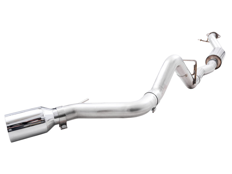 AWE Tuning 2021+ Ford Bronco 0FG Single Rear Exit Exhaust w/Chrome Silver Tip &amp; Bash Guard