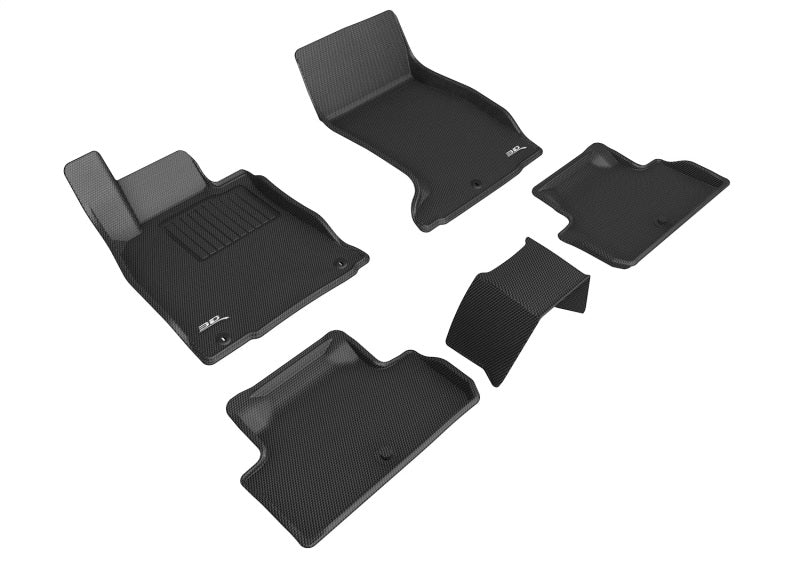 3D MAXpider 2019-2023 Genesis G70 AWD Kagu 1st &amp; 2nd Row Floormats - Black