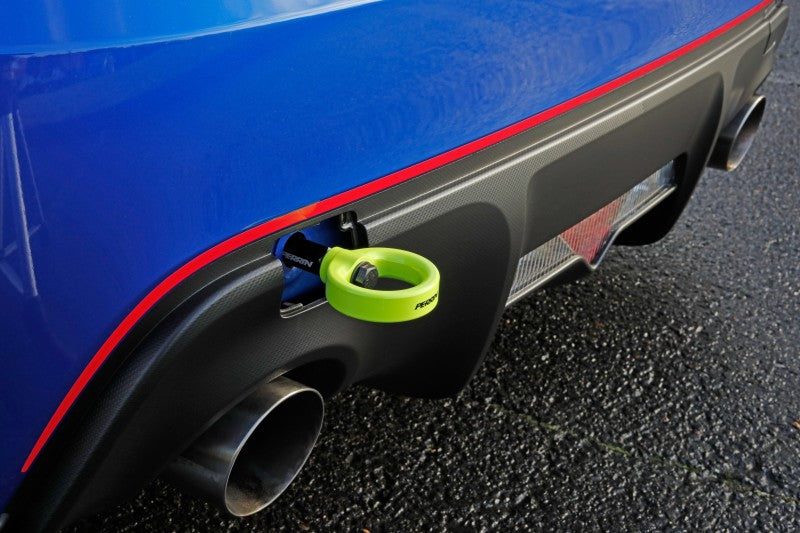 Perrin 13-20 &amp; 2022 Subaru BRZ / 13-16 Scion FRS / 17-20 Toyota 86 Tow Hook Kit (Rear) - Neon Yellow - PSP-BDY-255NY