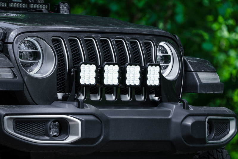 Diode Dynamics Jeep JL SS5 4-Pod CrossLink Grille Lightbar Kit Pro - White Combo - DD7268