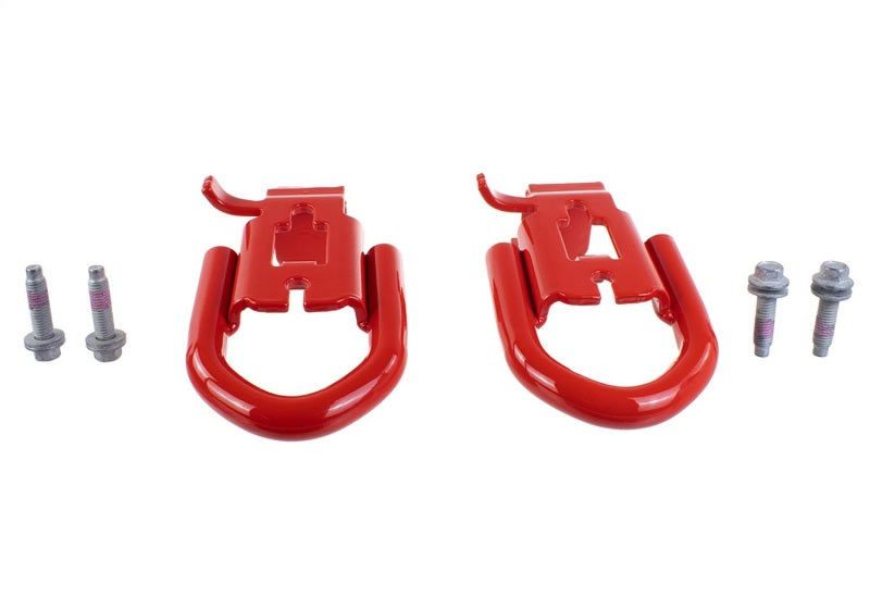 Ford Racing 19-23 Ford Ranger Front Tow Hooks - Pair - Red - M-18954-RA