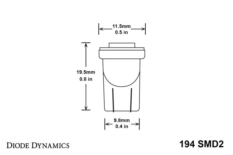 Diode Dynamics 194 LED Bulb SMD2 LED Warm - White (Single) - DD0035S