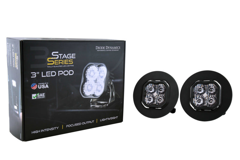 Diode Dynamics SS3 Type GM5 LED Fog Light Kit Pro - White SAE Driving - DD6667