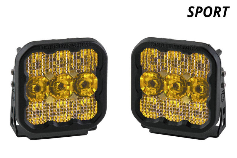 Diode Dynamics SS5 LED Pod Sport - Yellow Spot (Pair) - DD6771P