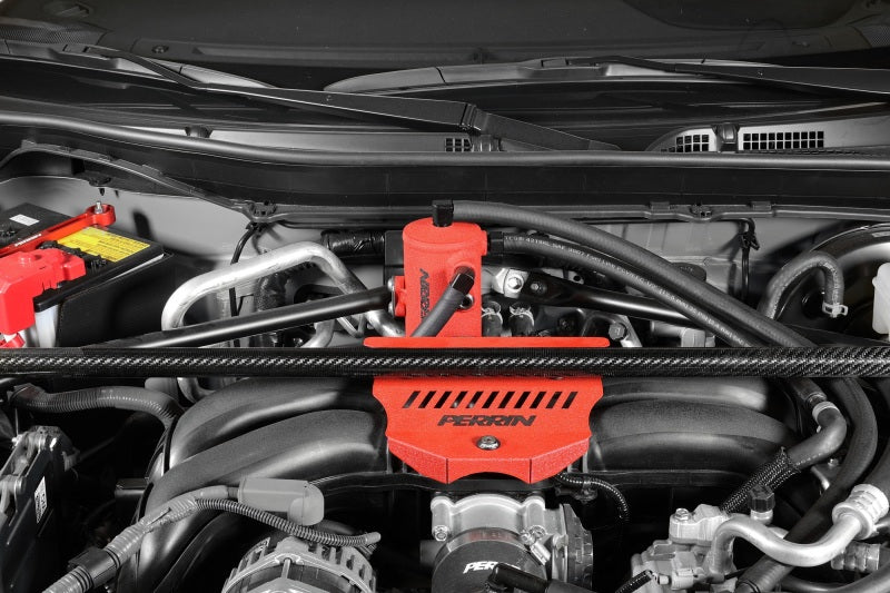 Perrin 22-23 Toyota GR86 / 13-16 Scion FR-S / 13-23 Subaru BRZ Air Oil Separator - Red - PSP-ENG-612RD