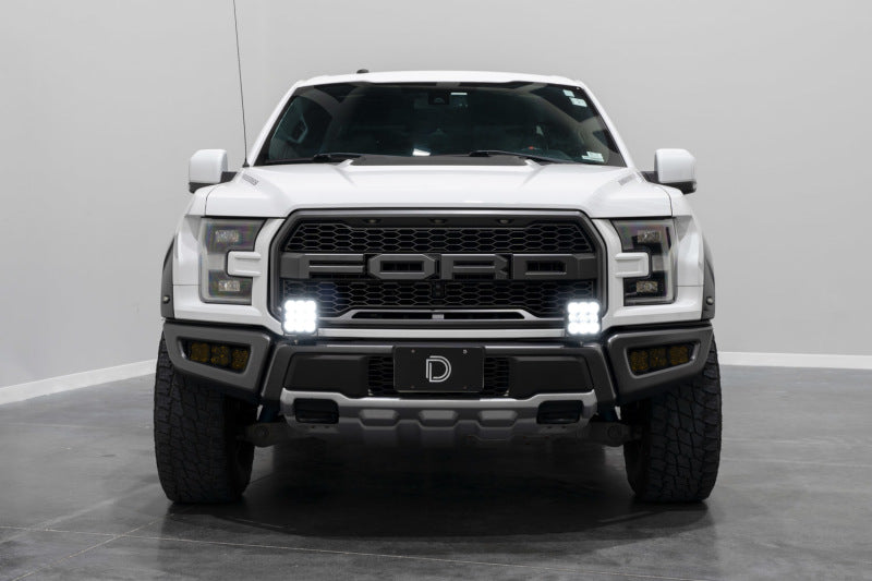 Diode Dynamics 17-20 Ford Raptor SS5 Bumper LED Pod Light Kit - Pro White Driving - DD7350