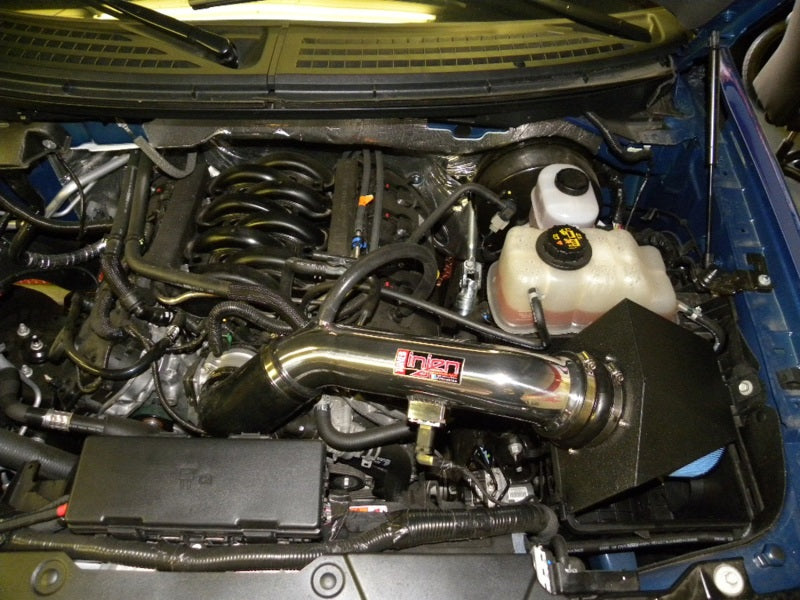 Injen 12 Ford F-150 V8 5.0L Wrinkle Black 4in Power Flow Intake w/ MR Tech/Enc Box w/ Front Inlet - PF9011WB