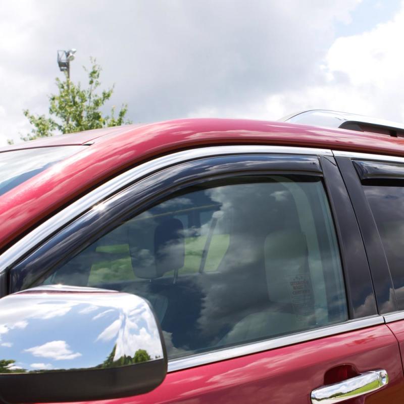 AVS 15-18 Ford F-150 Supercrew Ventvisor In-Channel Front &amp; Rear Window Deflectors 4pc - Smoke