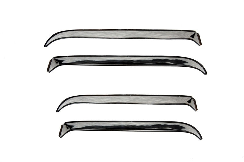 AVS 07-18 Jeep Wrangler Ventshade Front &amp; Rear Window Deflectors 4pc - Chrome