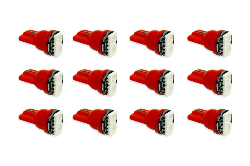 Diode Dynamics 194 LED Bulb SMD2 LED - Red Set of 12 - DD0036TW