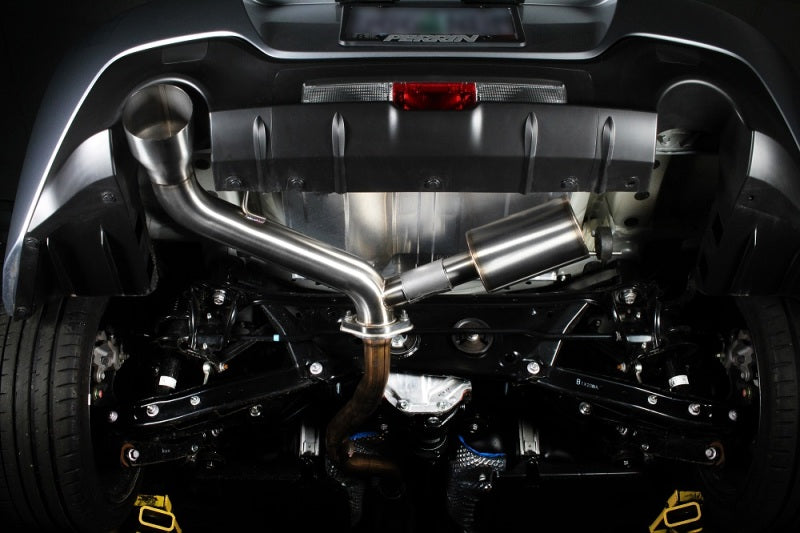 Perrin 2022 BRZ/GR86 Axle Back Exhaust SS (Single Side Exit w/Helmholtz Chamber) - PSP-EXT-368BR