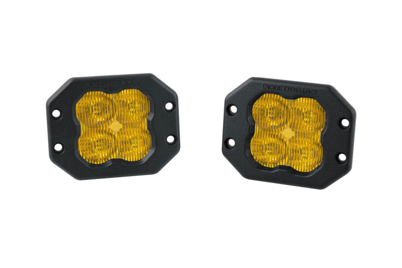 Diode Dynamics SS3 Sport ABL - Yellow SAE Fog Flush (Pair) - DD6924P