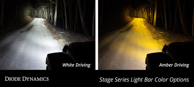 Diode Dynamics 30 In LED Light Bar Single Row Straight - Amber Driving Each Stage Series - DD5040