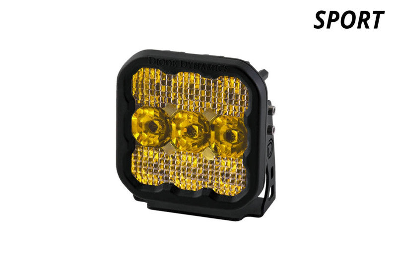 Diode Dynamics SS5 LED Pod Sport - Yellow Flood (Single) - DD6773S