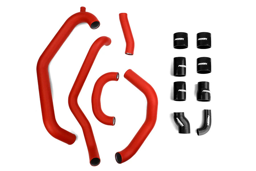 Perrin 08-14 WRX FMIC Red Boost Tubes w/ Black Silicone - PSP-ITR-436-2RD/BK