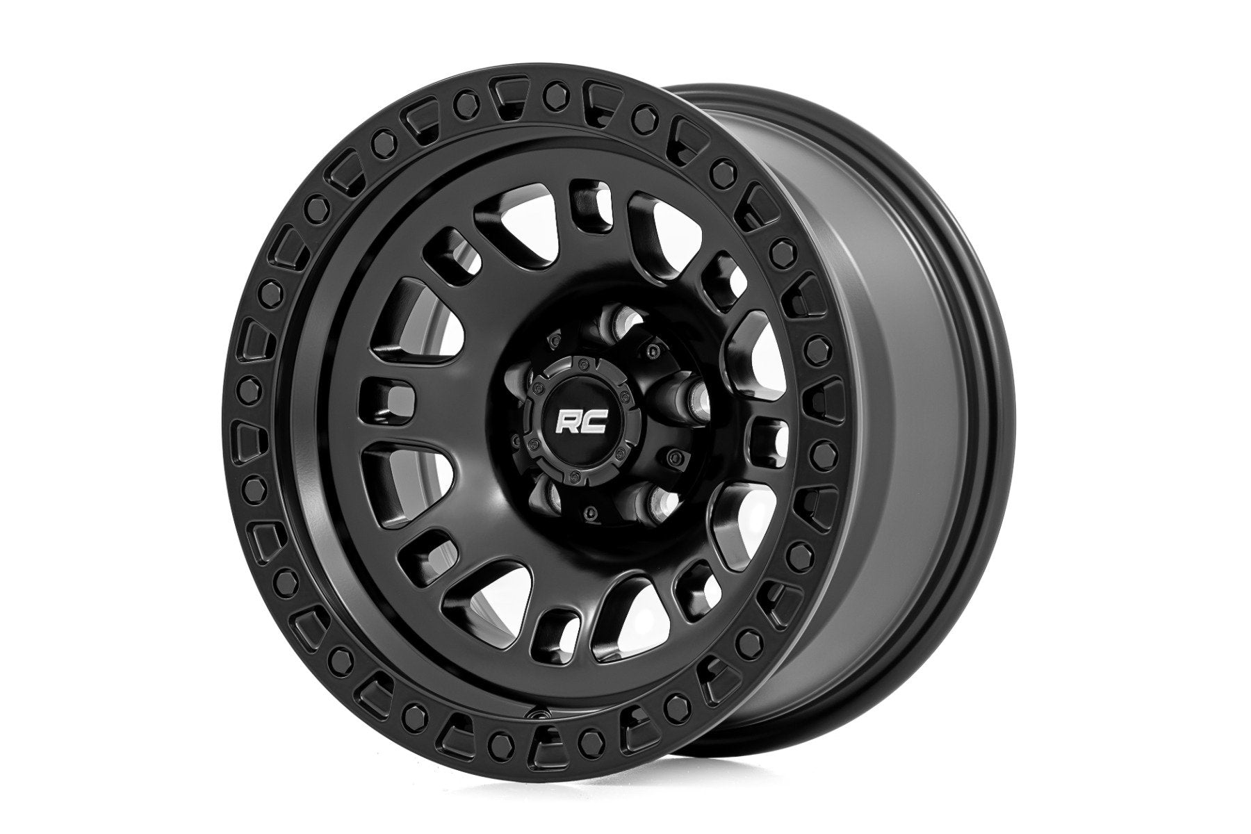 Rough Country 82 Series Wheel | One-Piece | Semi Gloss Black | 18x9 | 6x135 | -12mm