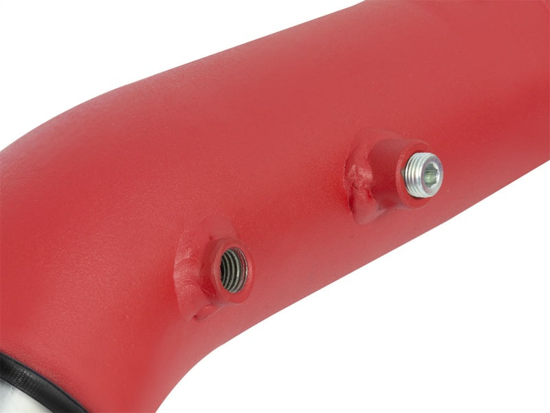 aFe BladeRunner 2.5in Red IC Tube Hot Side w/ Coupling &amp; Clamp Kit 2016 GM Colorado/Canyon 2.8L