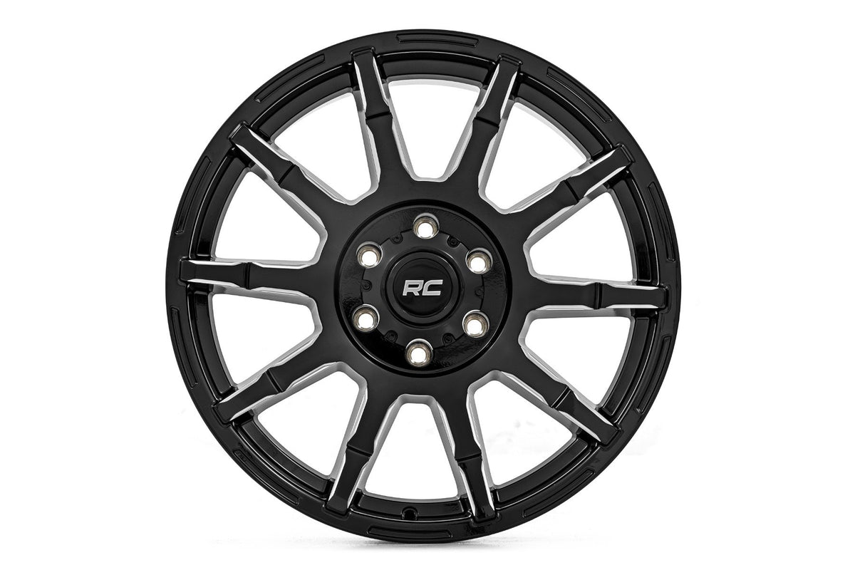 Rough Country 83 Series Wheel | One-Piece | Gloss Black | 17x9 | 5x4.5 | +0mm