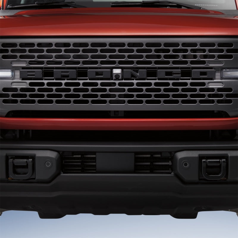 Ford Racing 2021+ Bronco Grille Lettering Overlay Kit - Black - M-1447-BLMB