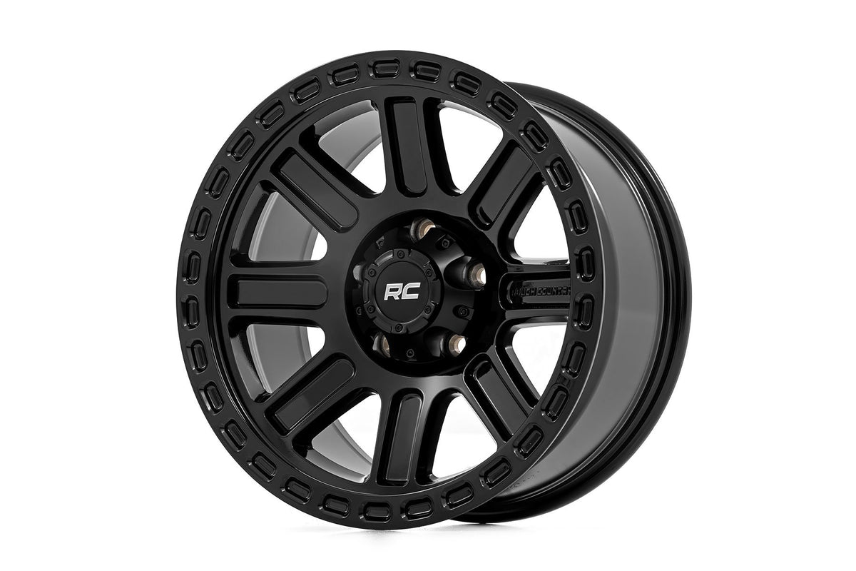 Rough Country 84 Series Wheel | Gloss Black | 18x8.5 | 5x4.5 | +0mm