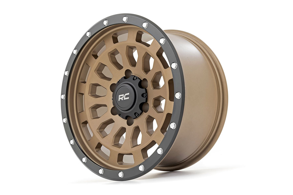 Rough Country 87 Series Wheel | Simulated Beadlock | Bronze/Black | 17x8.5 | 6x5.5 | +0mm