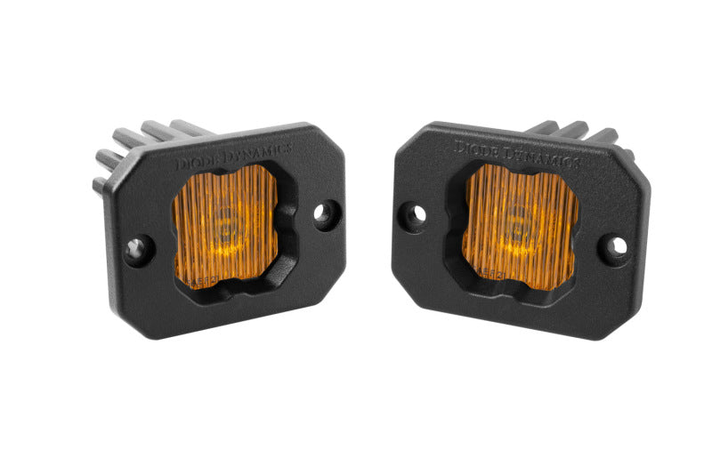 Diode Dynamics Stage Series C1 LED Pod - Yellow SAE Fog Flush ABL (Pair) - DD6851P