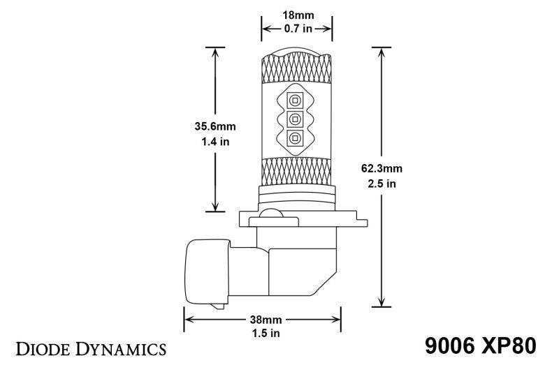 Diode Dynamics 9006 XP80 LED - Cool - White (Pair) - DD0142P