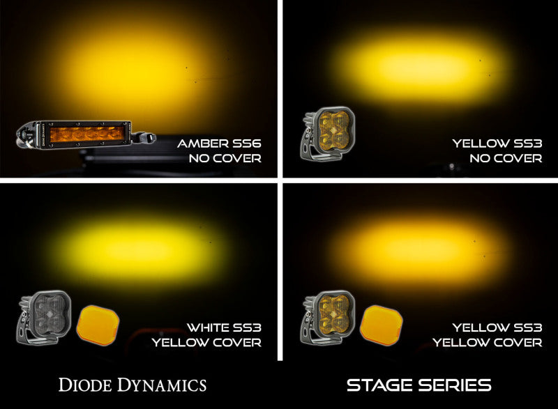 Diode Dynamics SS3 LED Pod Cover Standard - Yellow - DD6264