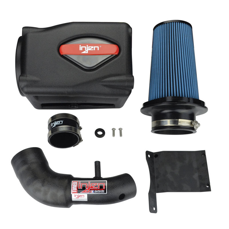 Injen 07-09 Wrangler 3.8L V6 w/ Box Wrinkle Black Power-Flow Air Intake System - PF5002WB