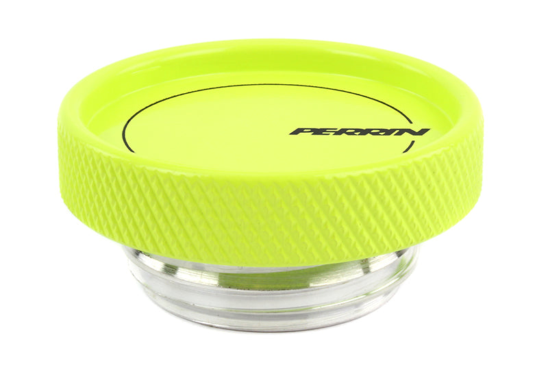 Perrin 02-24 Subaru WRX / 13+ BRZ &amp; GR86 / 04-21 STI / 00-18 Forester XT Oil Fill Cap - Neon Yellow - PSP-ENG-711NY