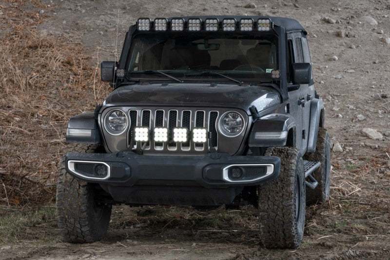 Diode Dynamics Jeep JL SS5 4-Pod CrossLink Grille Lightbar Kit Sport - White Combo - DD6826