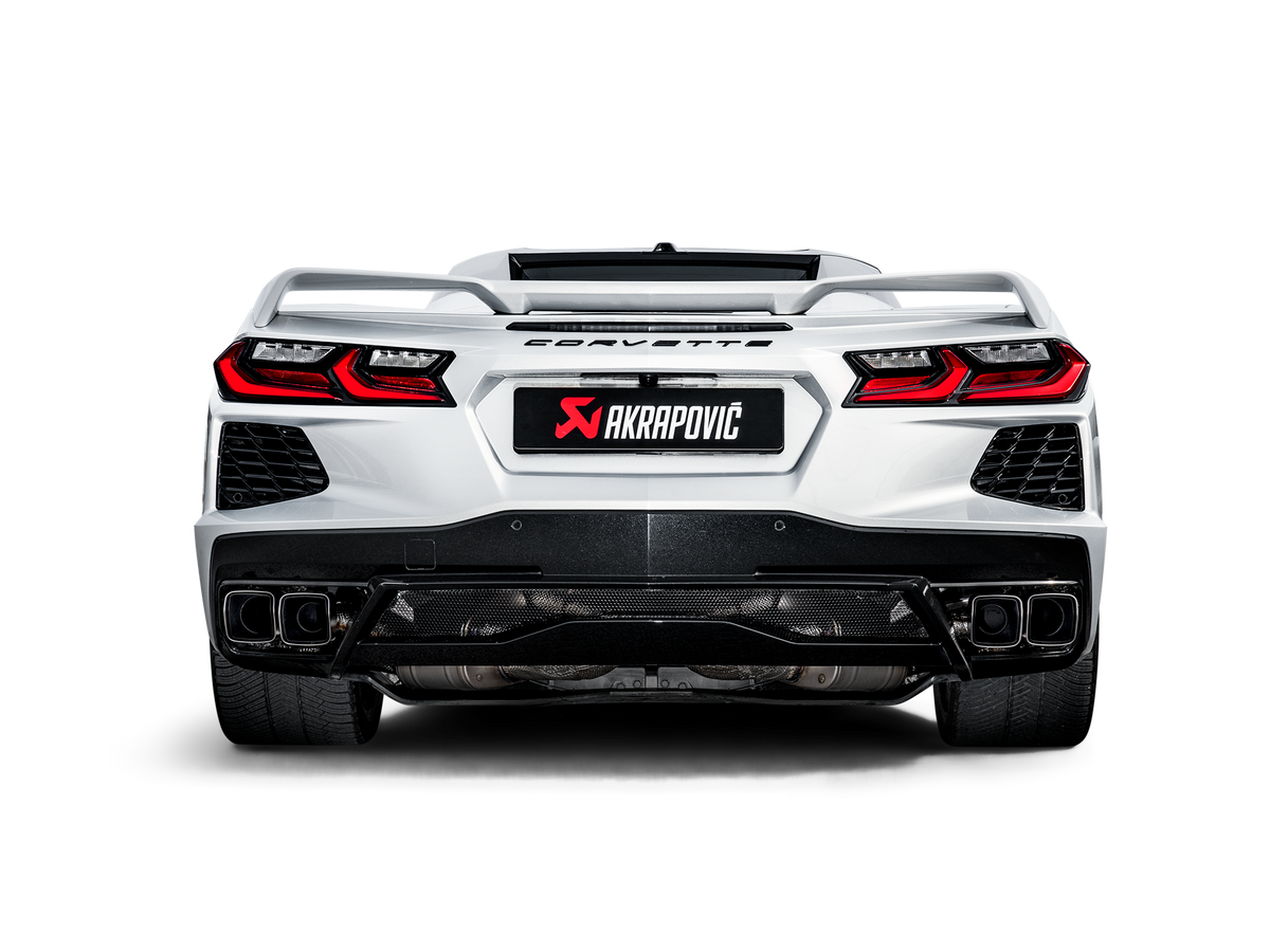 Akrapovic 2020 Chevrolet Corvette Stingray (C8) OPF/GPF Slip-On Line (Titanium) w/ Titanium Tips