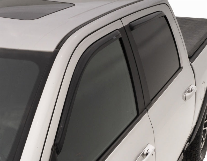 AVS 09-18 Dodge RAM 1500 Crew Cab Ventvisor In-Channel Front &amp; Rear Window Deflectors 4pc - Smoke