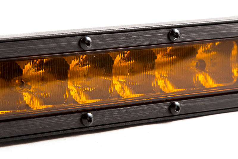 Diode Dynamics 12 In LED Light Bar Single Row Straight - Amber Driving Each Stage Series - DD5037S