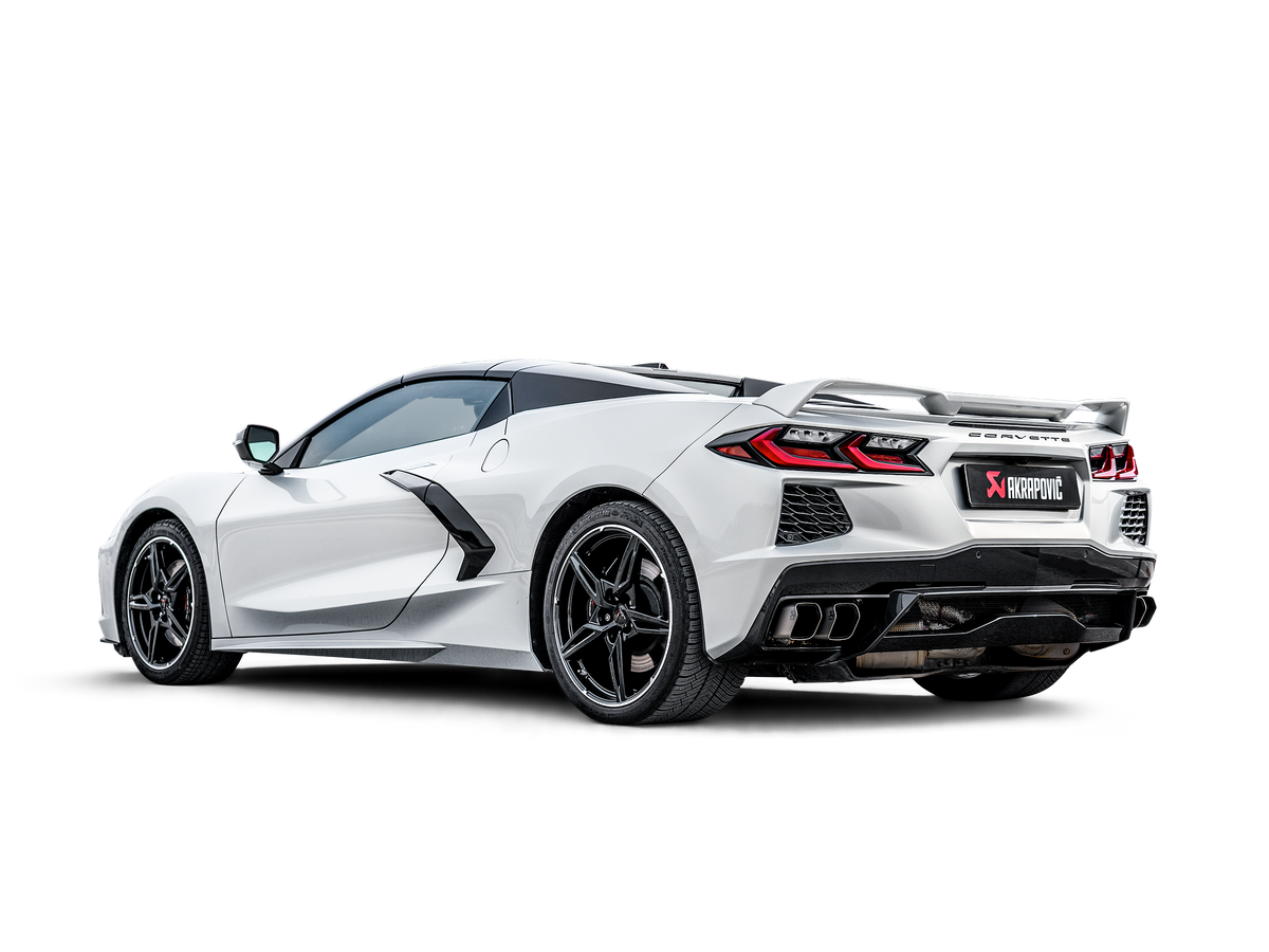 Akrapovic 2020 Chevrolet Corvette Stingray (C8) OPF/GPF Slip-On Line (Titanium) w/ Titanium Tips