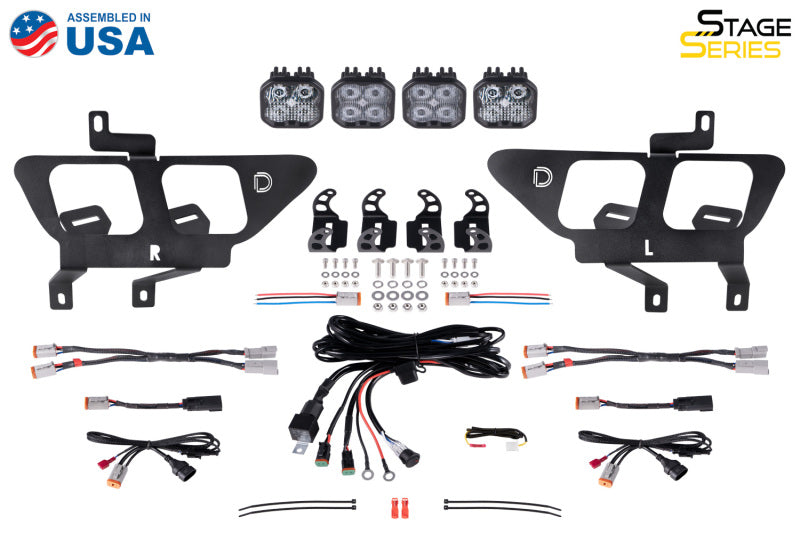 Diode Dynamics 21-22 Ford F-150 SS3 LED Fog Pocket Kit - White Max - DD7314