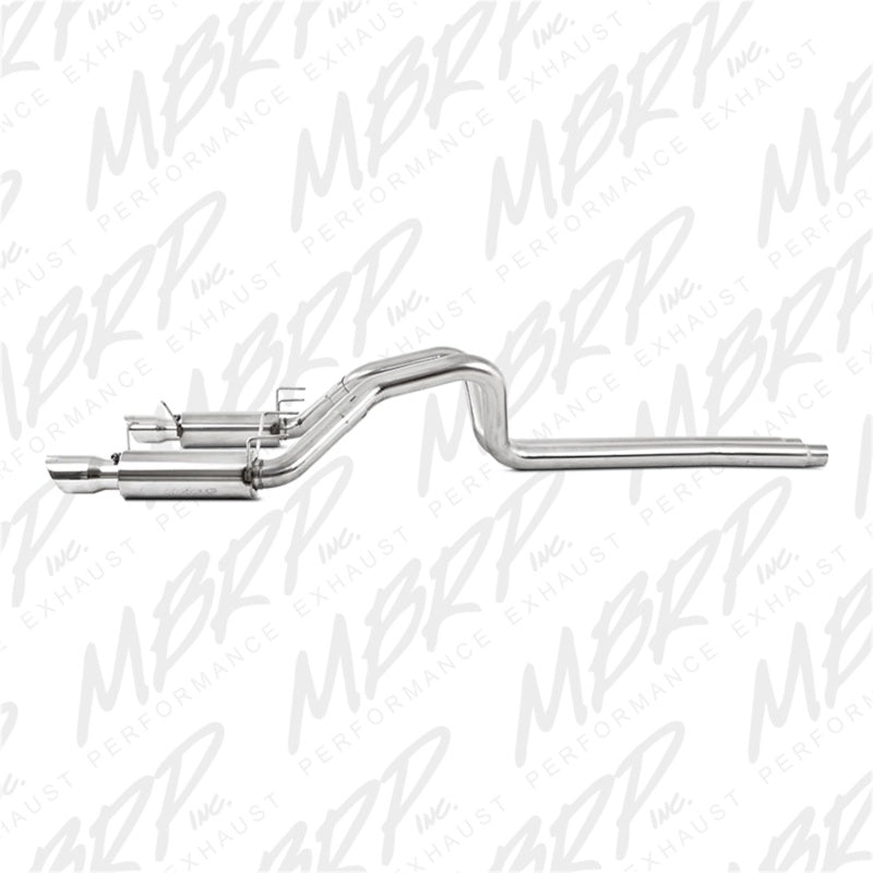 MBRP 11-12 Ford Shelby GT 500 T304 3in Cat Back Dual Split Rear Race Version 4.5in Tips - S7260304