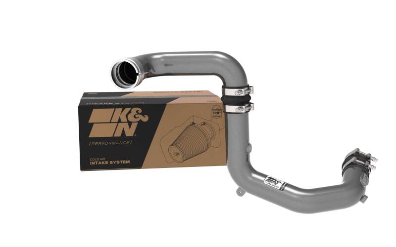 K&amp;N 2023 Ford Bronco Raptor 3.0L V6 Aluminum Charge Pipe Kit - Gunmetal Gray