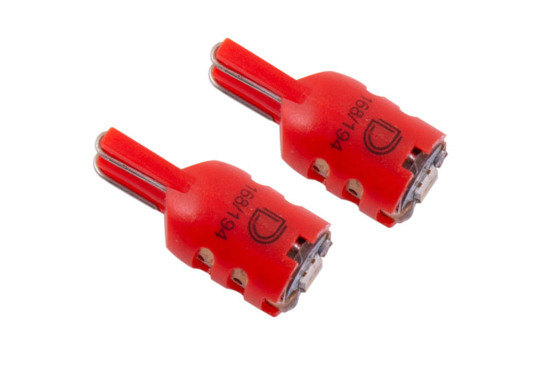 Diode Dynamics 194 LED Bulb HP5 LED - Red Short (Pair) - DD0337P