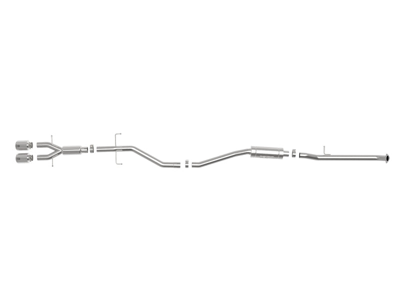 aFe Takeda 2.5in 304SS Cat-Back Exhaust System w/ Polished Tips 17-20 Honda Civic Si Sedan I4 1.5L