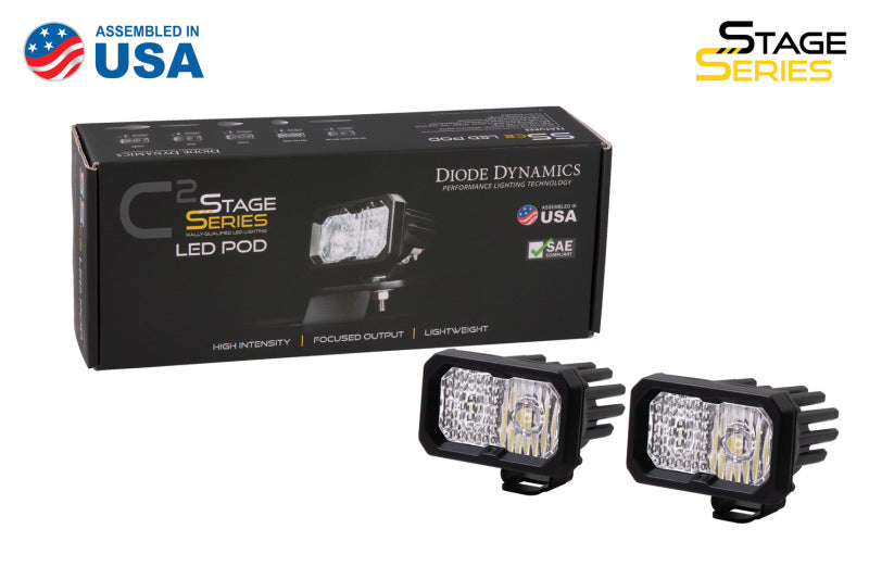 Diode Dynamics Stage Series 2 In LED Pod Pro - White Spot Standard RBL (Pair) - DD6420P