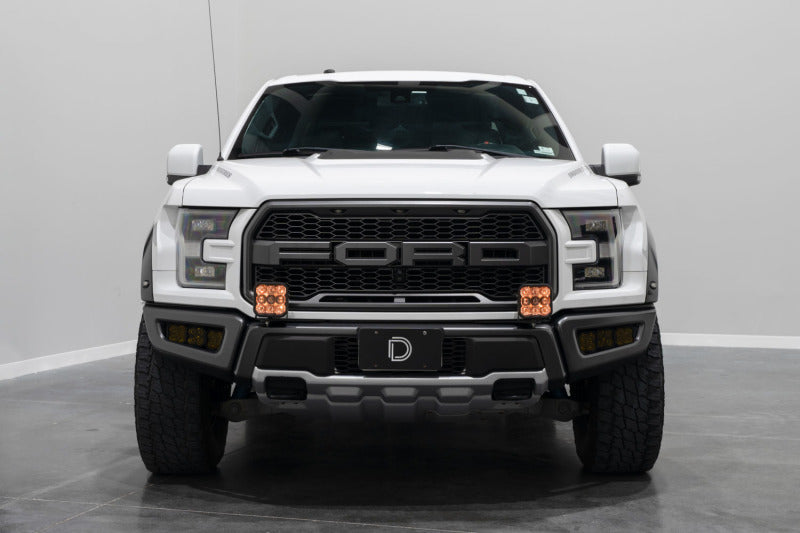 Diode Dynamics 17-20 Ford Raptor SS5 Bumper LED Pod Light Kit - Yellow Pro Driving - DD7351