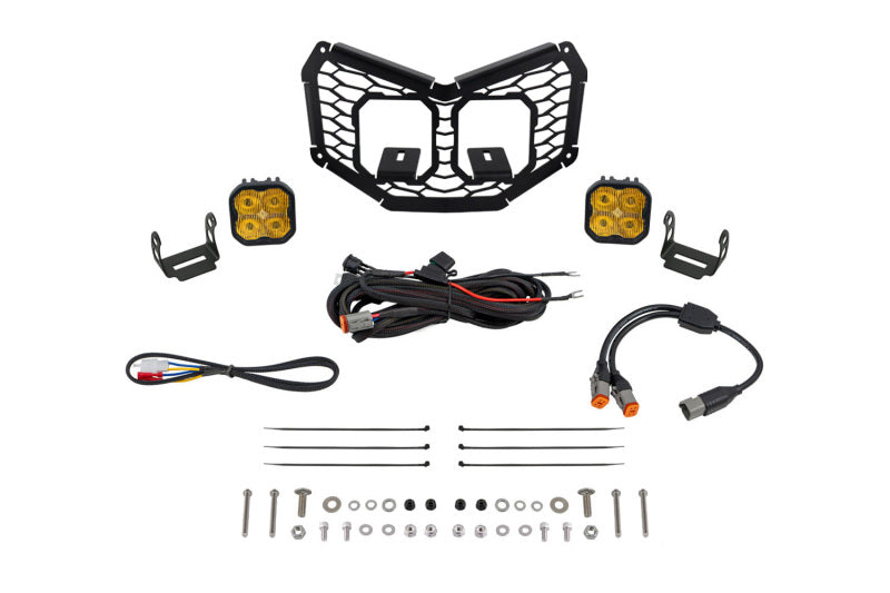 Diode Dynamics 17-24 Can-Am Maverick X3 Stage Series LED Grille Kit - Pro Yellow Fog - DD7885